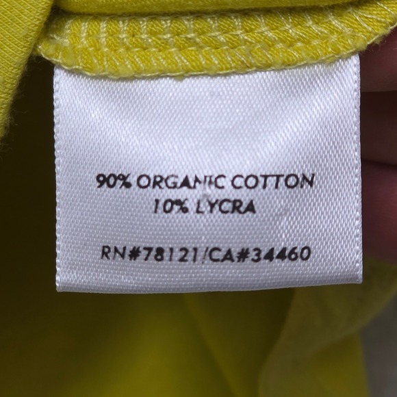 Eileen Fisher Yellow Organic Cotton Lycra Tank Top Women's Size S Sleeveless - Picture 7 of 12